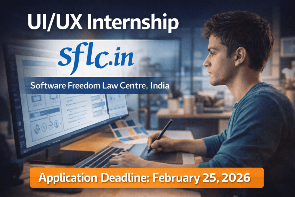 UI/UX Internship at Software Freedom Law Centre