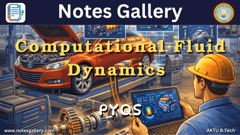 ME 3rd Year PYQs (Computational Fluid Dynamics)