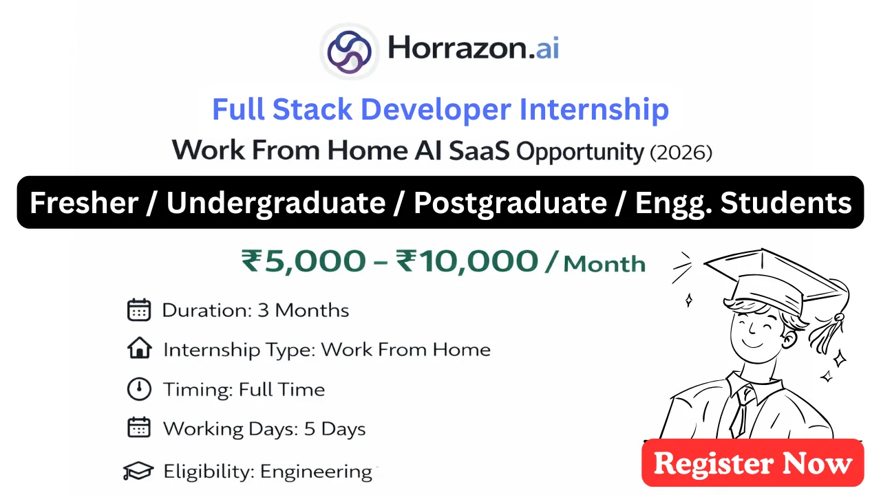 Full Stack Developer Internship at Horrazon Intelligence – Work From Home AI SaaS Opportunity (2026)