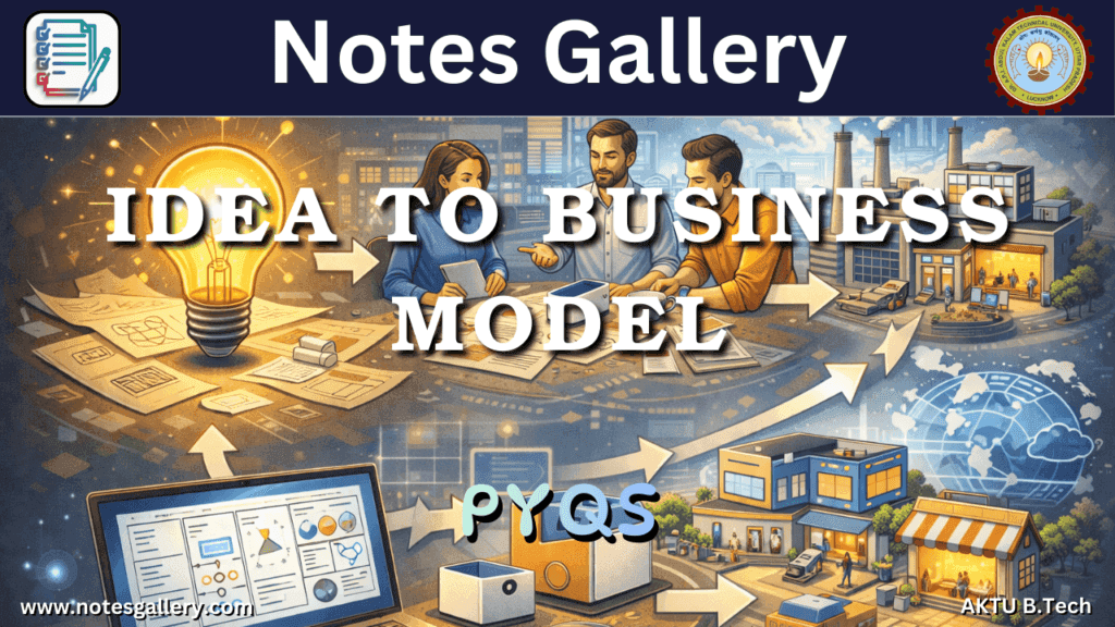 OE 3rd Year PYQs (IDEA TO BUSINESS MODEL)