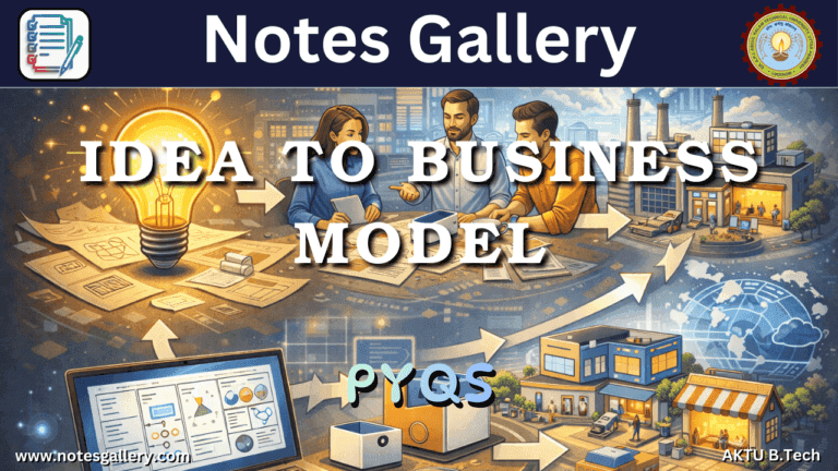 OE 3rd Year PYQs (IDEA TO BUSINESS MODEL)