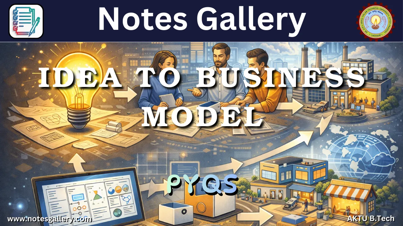 OE 3rd Year PYQs (IDEA TO BUSINESS MODEL) 18 OE 3rd Year PYQs (IDEA TO BUSINESS MODEL)