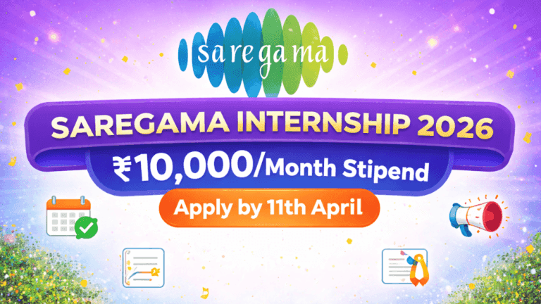 Saregama Internship 2026