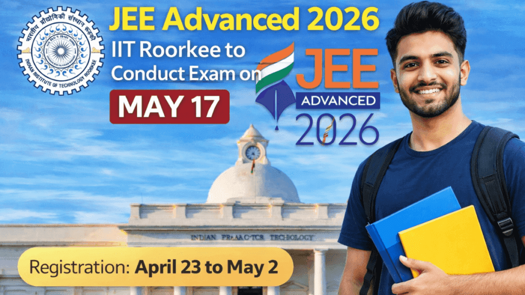 JEE Advanced 2026 Exam Date Announced: IIT Roorkee to Conduct Exam on May 17