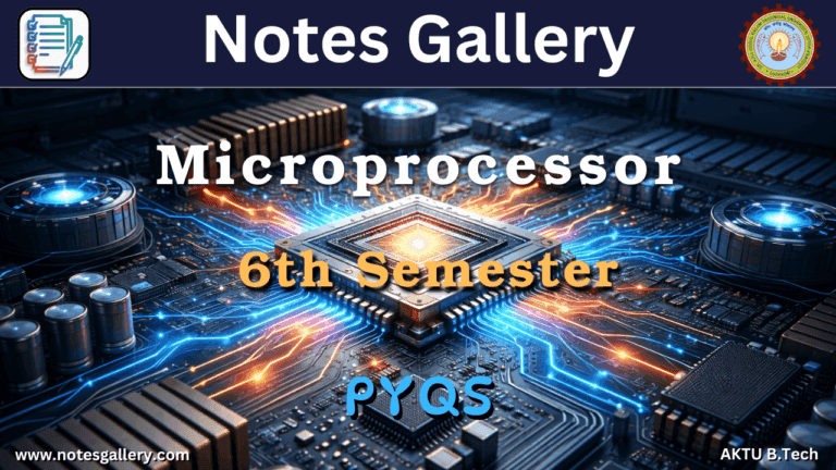 EEE/EE 3rd Year PYQs (Microprocessor)