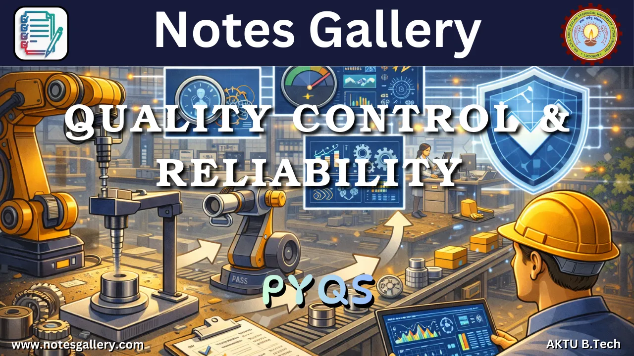 OE 3rd Year PYQs (QUALITY CONTROL & RELIABILITY) 17 OE 3rd Year PYQs (QUALITY CONTROL & RELIABILITY)