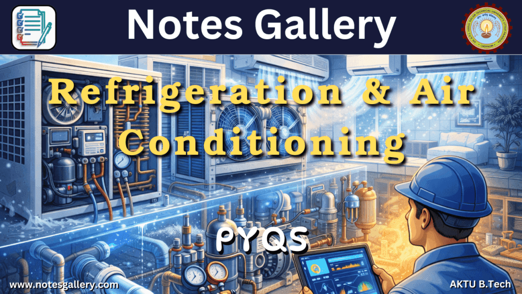 ME 3rd Year PYQs (Refrigeration & Air Conditioning)