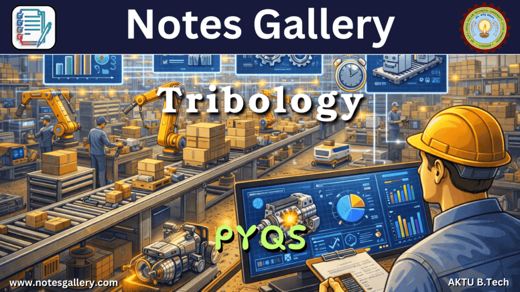 ME 3rd Year PYQs (Tribology)