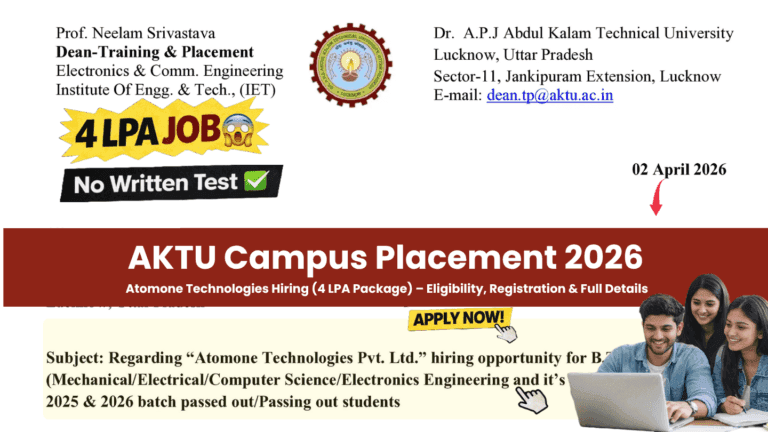 AKTU Campus Placement 2026