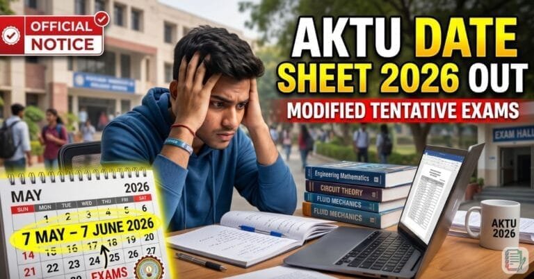 AKTU Modified Tentative Date Sheet 2026 OUT