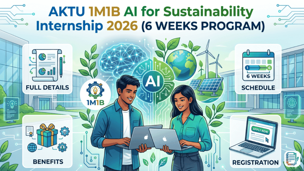 AKTU 1M1B AI for Sustainability Internship 2026 (6 Weeks) – Full Details, Schedule, Benefits & Registration