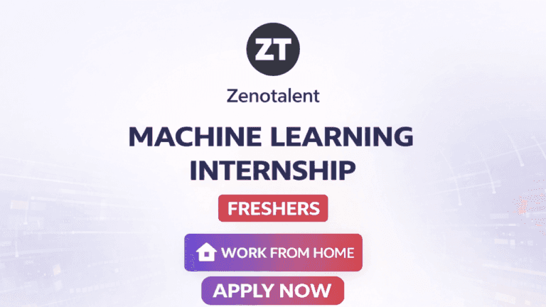 Machine Learning Internship at Zenotalent – Work From Home Opportunity ...