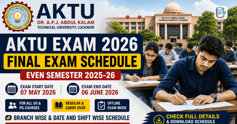 AKTU Final Exam Schedule 2026