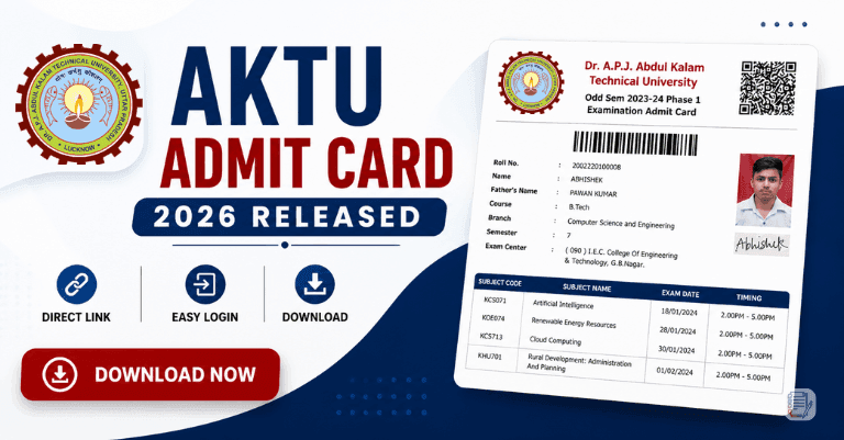 AKTU Admit Card 2026