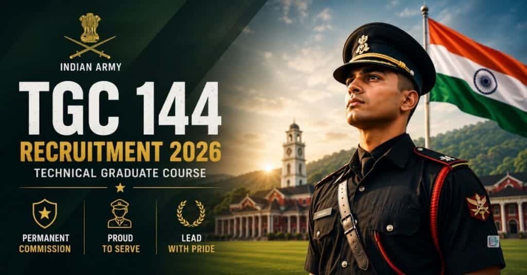 Indian Army TGC 144 Recruitment 2026: Salary ₹56,100/Month, Apply Online for 30 Vacancies