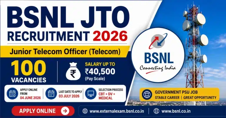 BSNL JTO Recruitment 2026 Notification Out