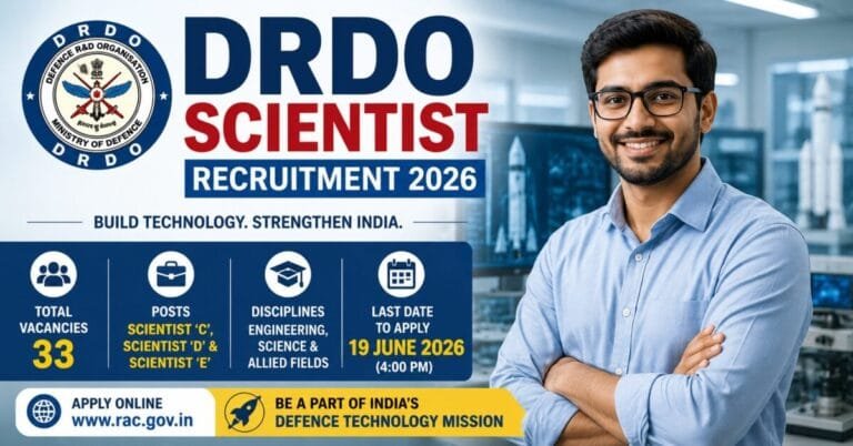 DRDO Scientist Recruitment 2026