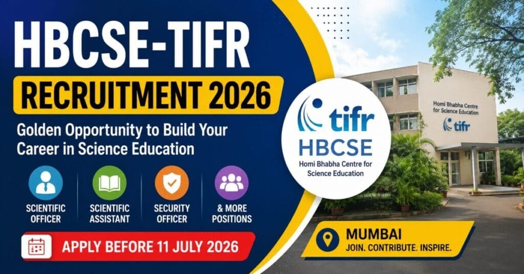 Jobs & Internships for College Students 13 (ai generated) HBCSE TIFR Recruitment 2026