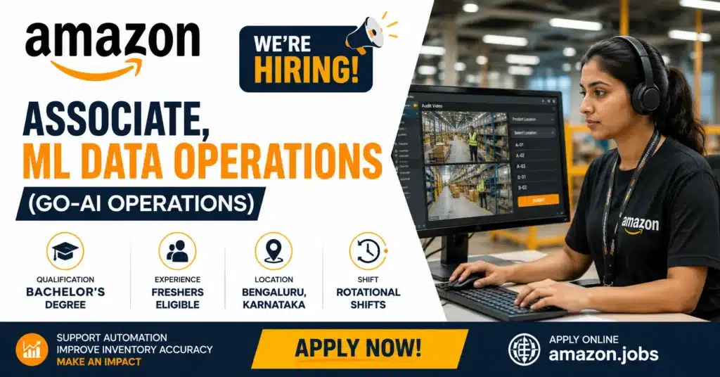 Amazon Associate ML Data Operations Recruitment 2026: Freshers Can Apply for Bengaluru Opportunity