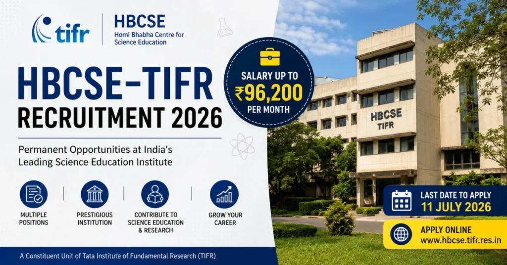 HBCSE–TIFR Recruitment 2026: A Rare Opportunity for Science Graduates and Researchers to Build a Career in Education