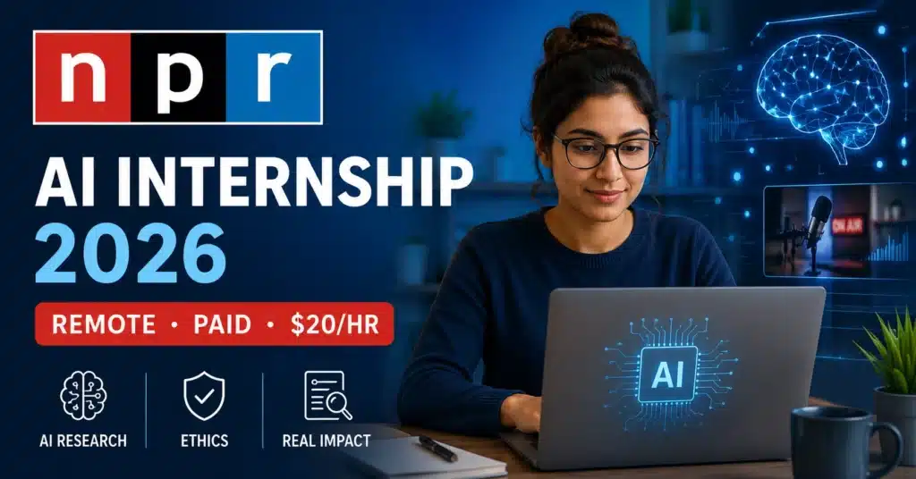 NPR AI Research Ethics and Readiness Internship 2026: Remote Paid Internship with $20/Hour Stipend