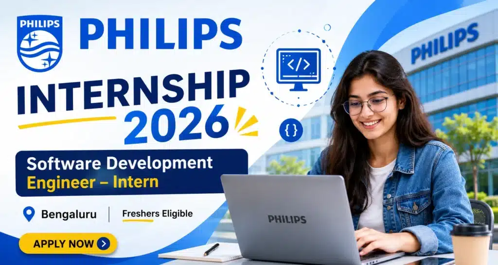 Philips Internship 2026: Freshers के लिए Software Development Engineer – Intern भर्ती | Apply Online