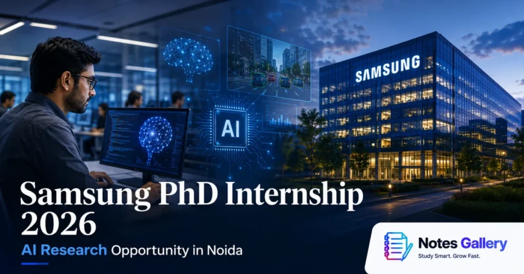 Samsung Electronics PhD Internship 2026 in Noida: Opportunity for AI Researchers