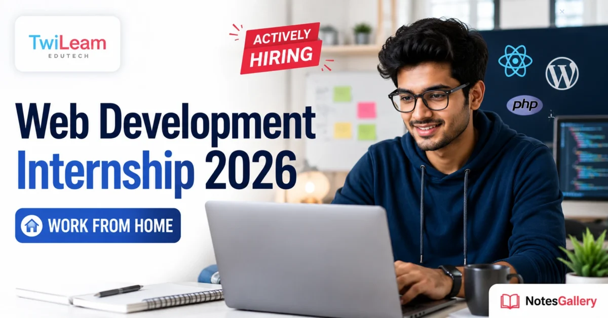 AKTU B.Tech 1st Year free study materials 22 TwiLearn EduTech Web Development Internship 2026