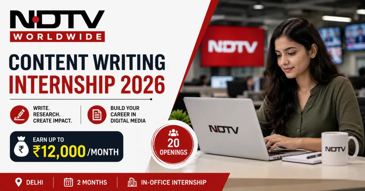 AKTU B.Tech 1st Year free study materials 20 NDTV Worldwide Content Writing Internship 2026