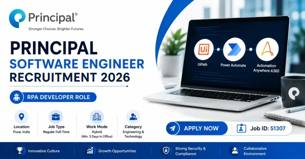 Principal Software Engineer Recruitment 2026: Apply for RPA Developer Role in Pune