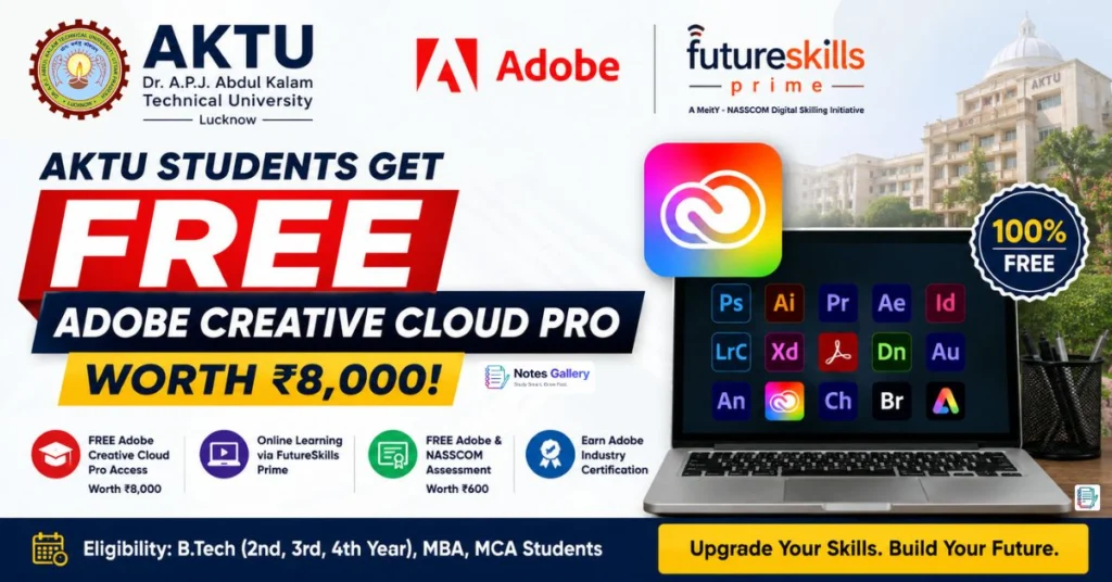 AKTU Offers Free Adobe Creative Cloud Pro Worth ₹8,000 to Students with Industry Certification