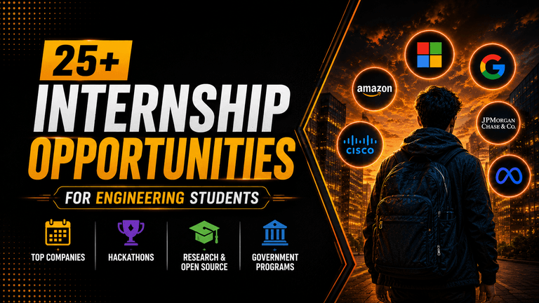 Internship Calendar for Engineering Students: 25+ Internship and Hackathon Opportunities