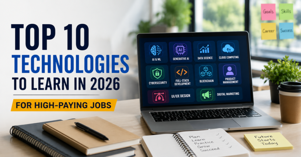 Top 10 Technologies to Learn in 2026 for High-Paying Jobs