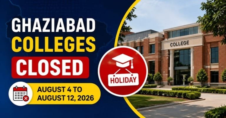Ghaziabad Colleges Closed from August 4 to August 12, 2026