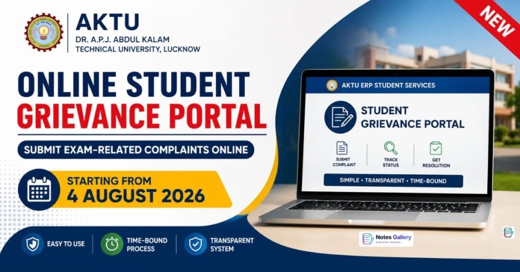 AKTU Launches Online Student Grievance Portal 2026: Students Can Now Submit Exam-Related Complaints Online from August 4