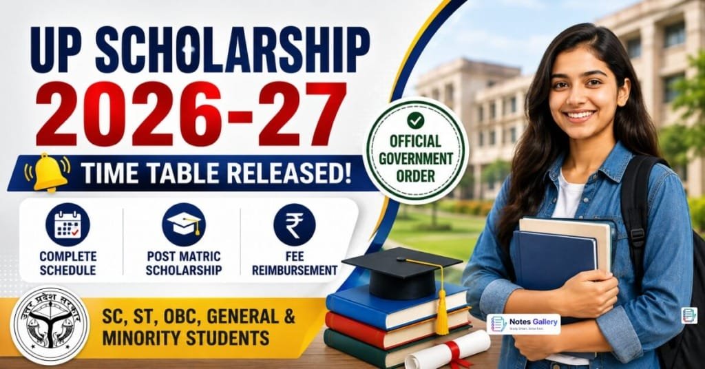 UP Scholarship 2026-27 Time Table Released: Government Issues Official Schedule for Post Matric Scholarship & Fee Reimbursement | AKTU Issues Important Notice