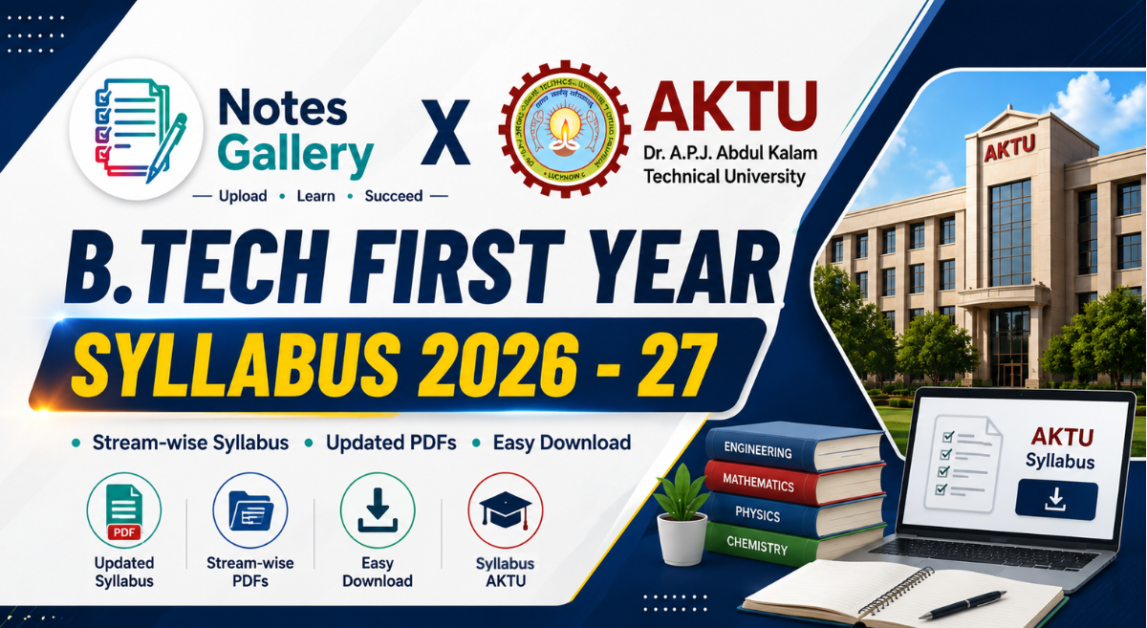 AKTU B.Tech First Year Syllabus: Updated 1 AKTU B.Tech First Year Syllabus