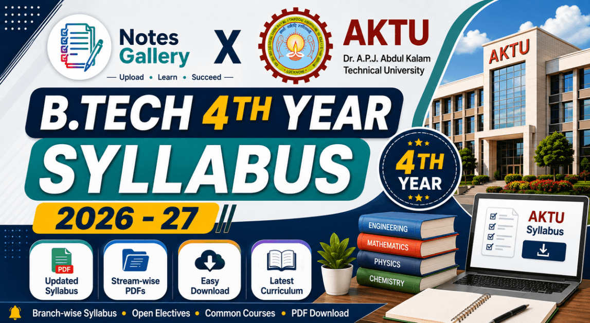 AKTU B.Tech Fourth Year Syllabus