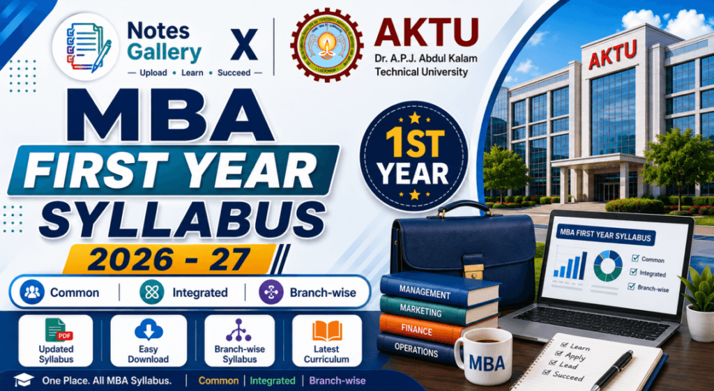 AKTU MBA First Year Syllabus