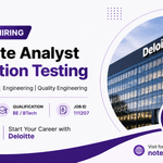 Deloitte Recruitment 2026: Associate Analyst Automation Testing Job for BE/BTech Freshers