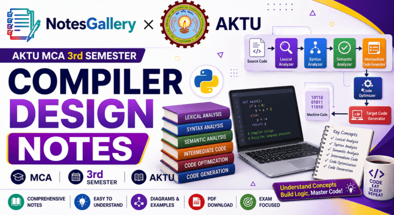 AKTU MCA Second Year Compiler Design Notes