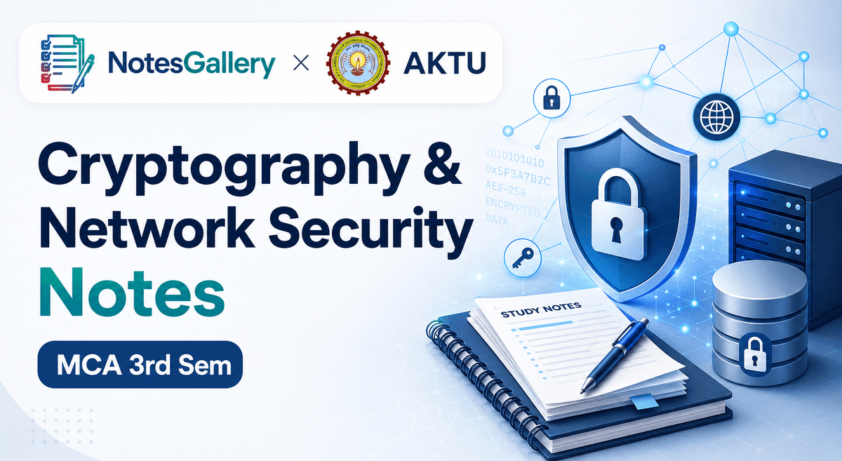 AKTU MCA Second Year Cryptography & Network Security Notes