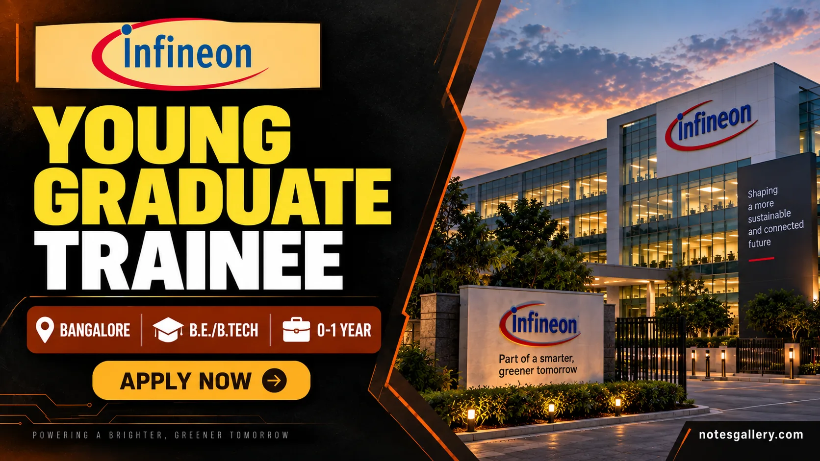 Infineon Young Graduate Trainee: Bangalore BTP Job Details 6 Infineon Young Graduate Trainee: Bangalore BTP Job Details