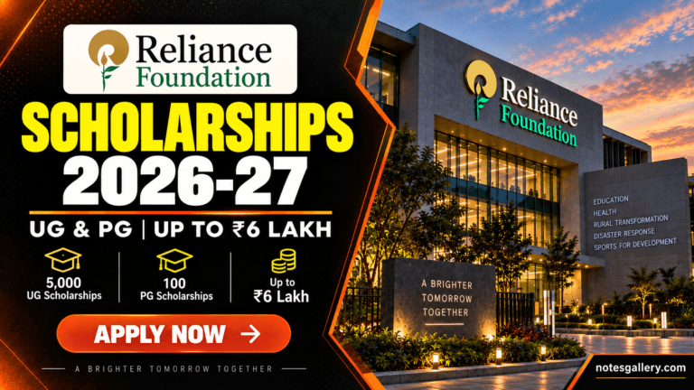 Reliance Foundation Scholarships 2026-27: UG & PG Details