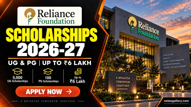 Reliance Foundation Scholarships 2026-27: UG & PG Details