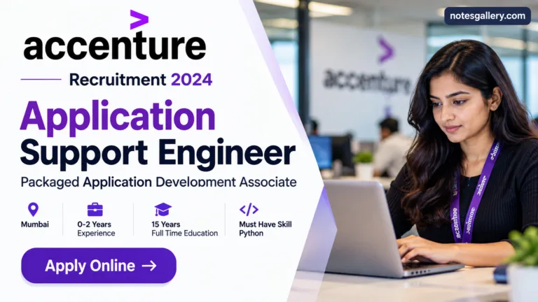 Accenture Application Support Engineer: Job Details and Eligibility
