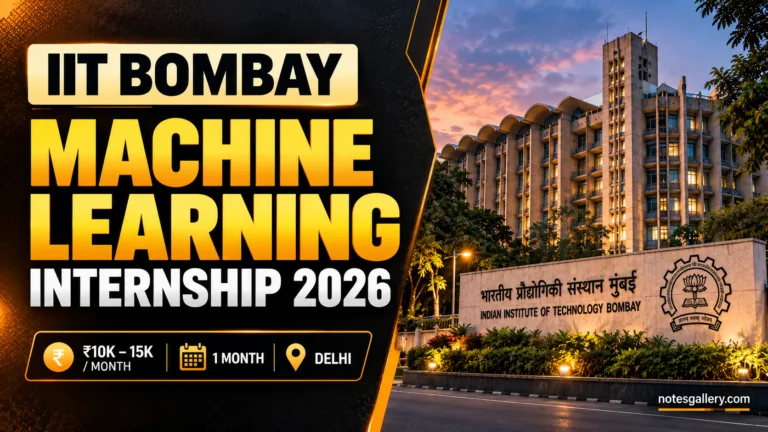IIT Bombay Machine Learning Internship 2026: Stipend & Apply Details