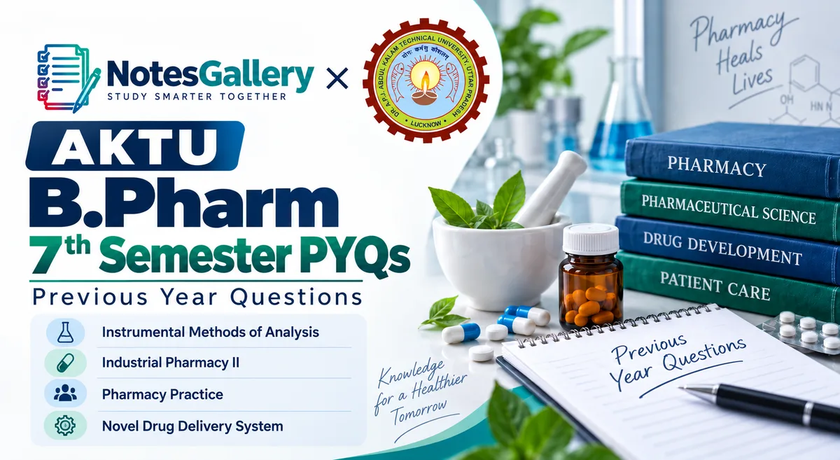 AKTU B.Pharm 7th Semester PYQs 1 AKTU B.Pharm 7th Semester PYQs