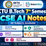 AKTU B.Tech 7th Semester CSE AI Notes