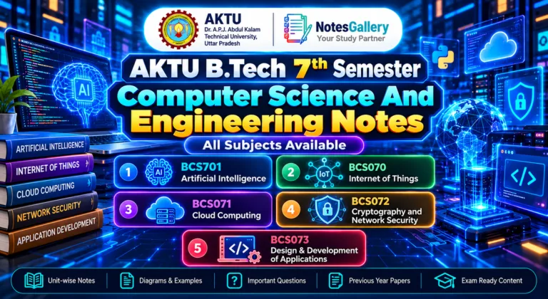 AKTU B.Tech 7th Semester CSE Notes